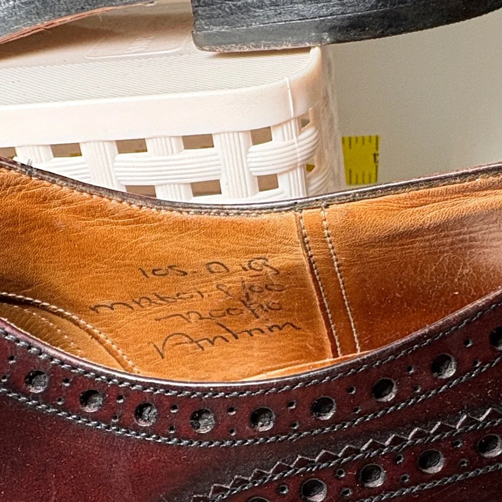 Church’s handmade bespoke sz 12 Burgundy Leather‎ Men's Oxfords 22